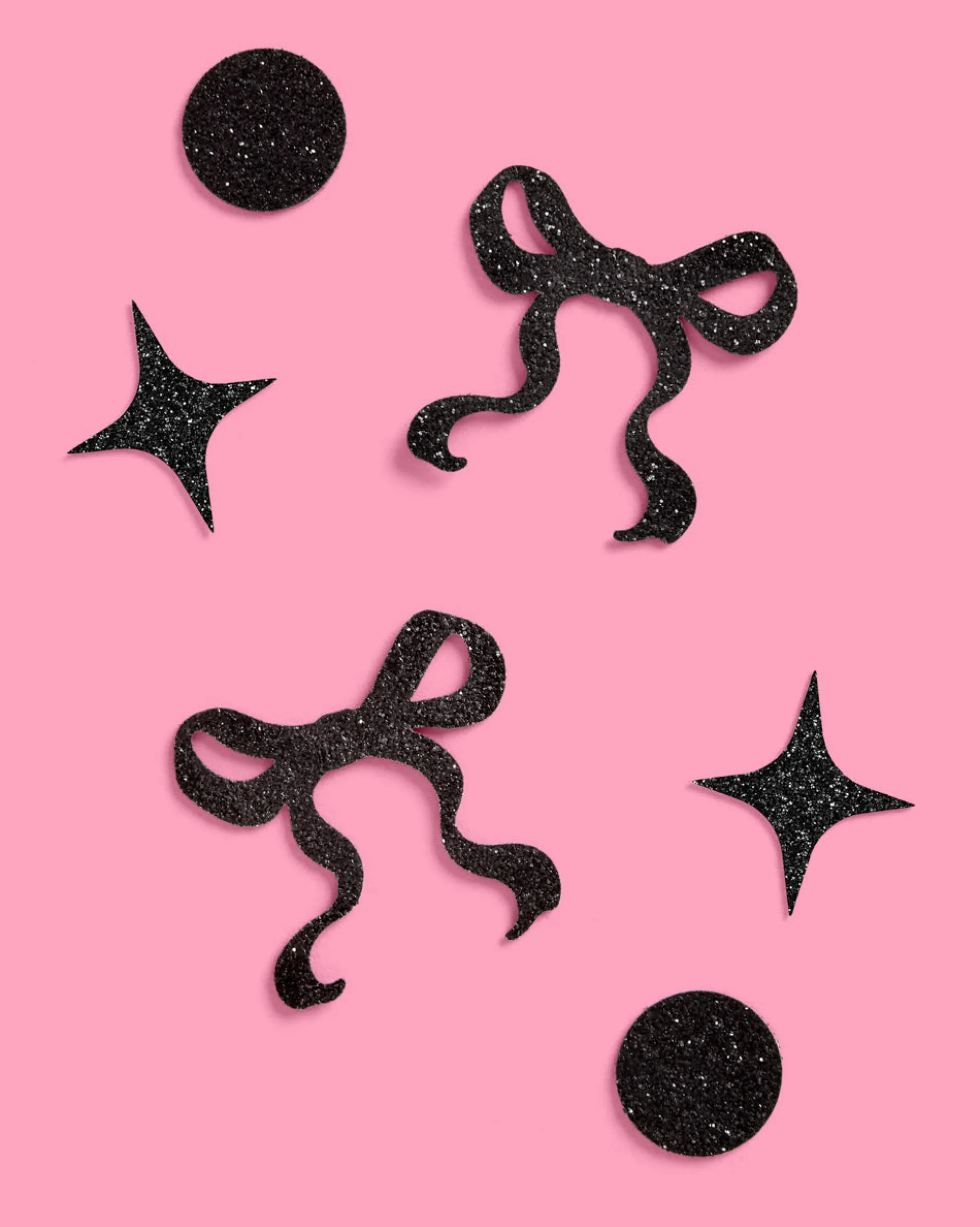 Little Black Bow Confetti - 200 pc glitter confetti