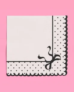 Little Black Bow Napkins - 24 paper napkins
