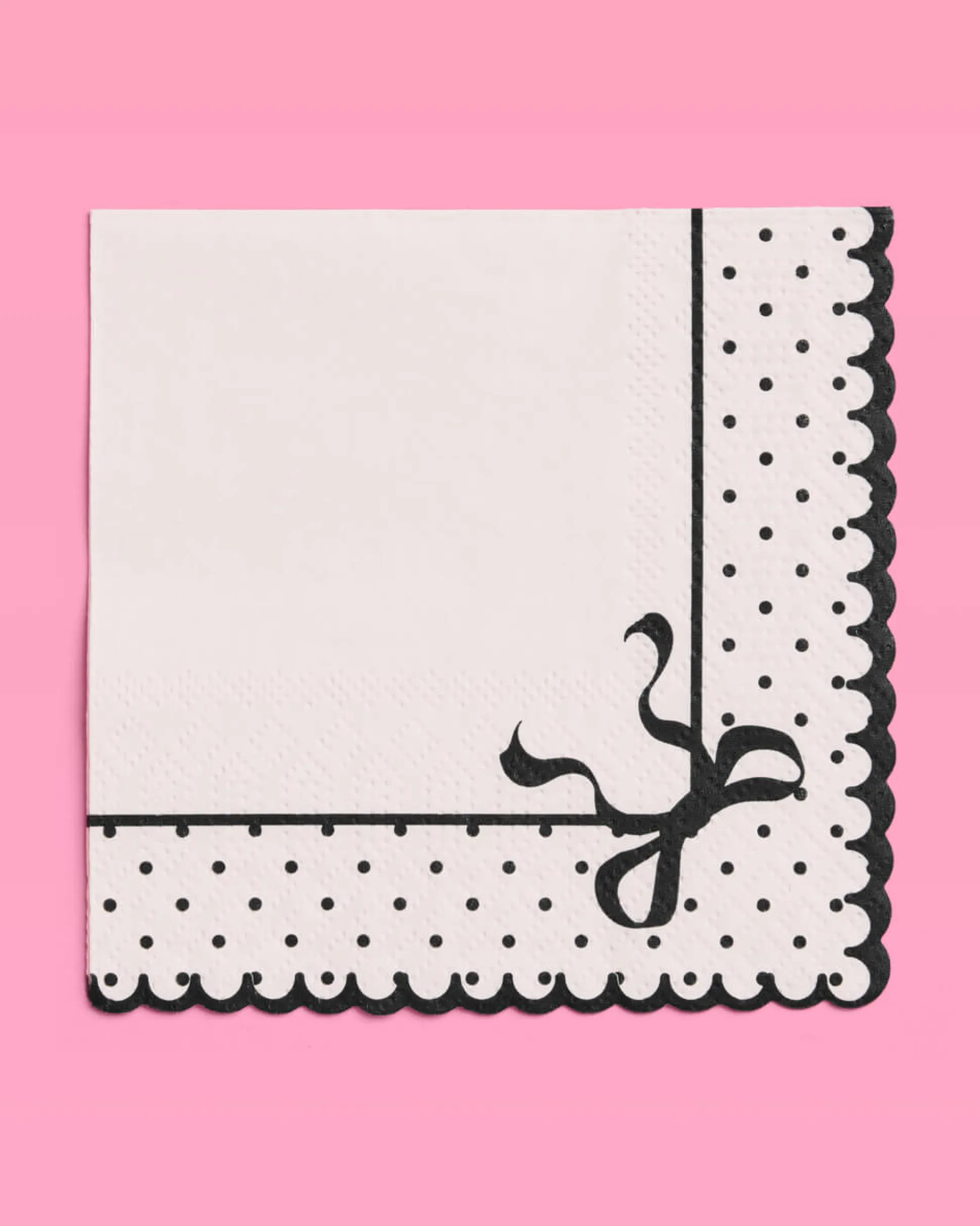 Little Black Bow Napkins - 24 paper napkins