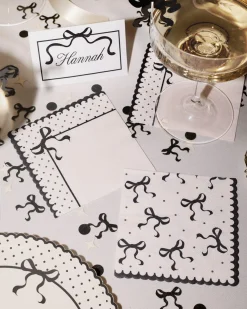 Little Black Bow Napkins - 24 paper napkins