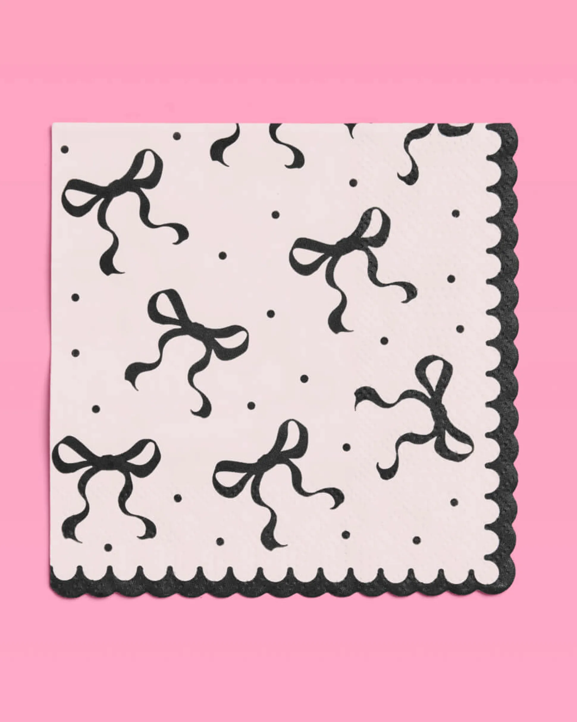 Little Black Bow Napkins - 24 paper napkins