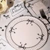 Little Black Bow Plates - 25 paper plates