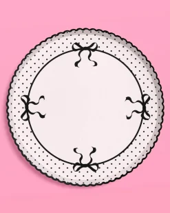Little Black Bow Plates - 25 paper plates