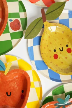 Little Chef Checkered Paper Plates, Pack of 12