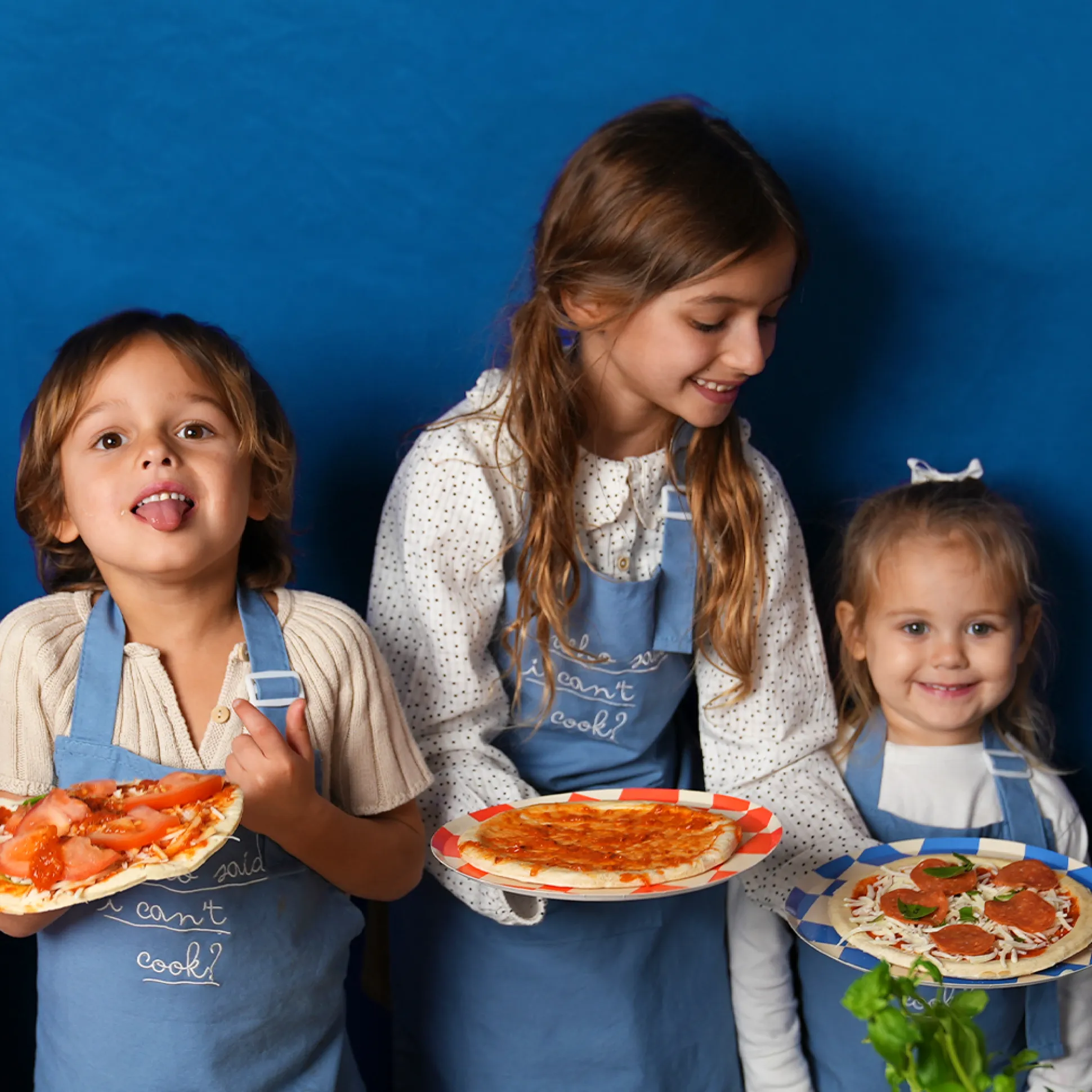 Little Chef Embroidered Linen Cooking Aprons