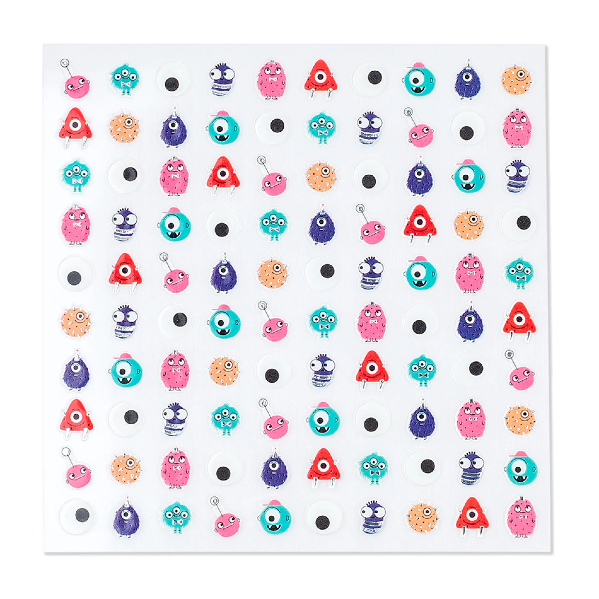 Little Monsters Nail Stickers, Pack of 100