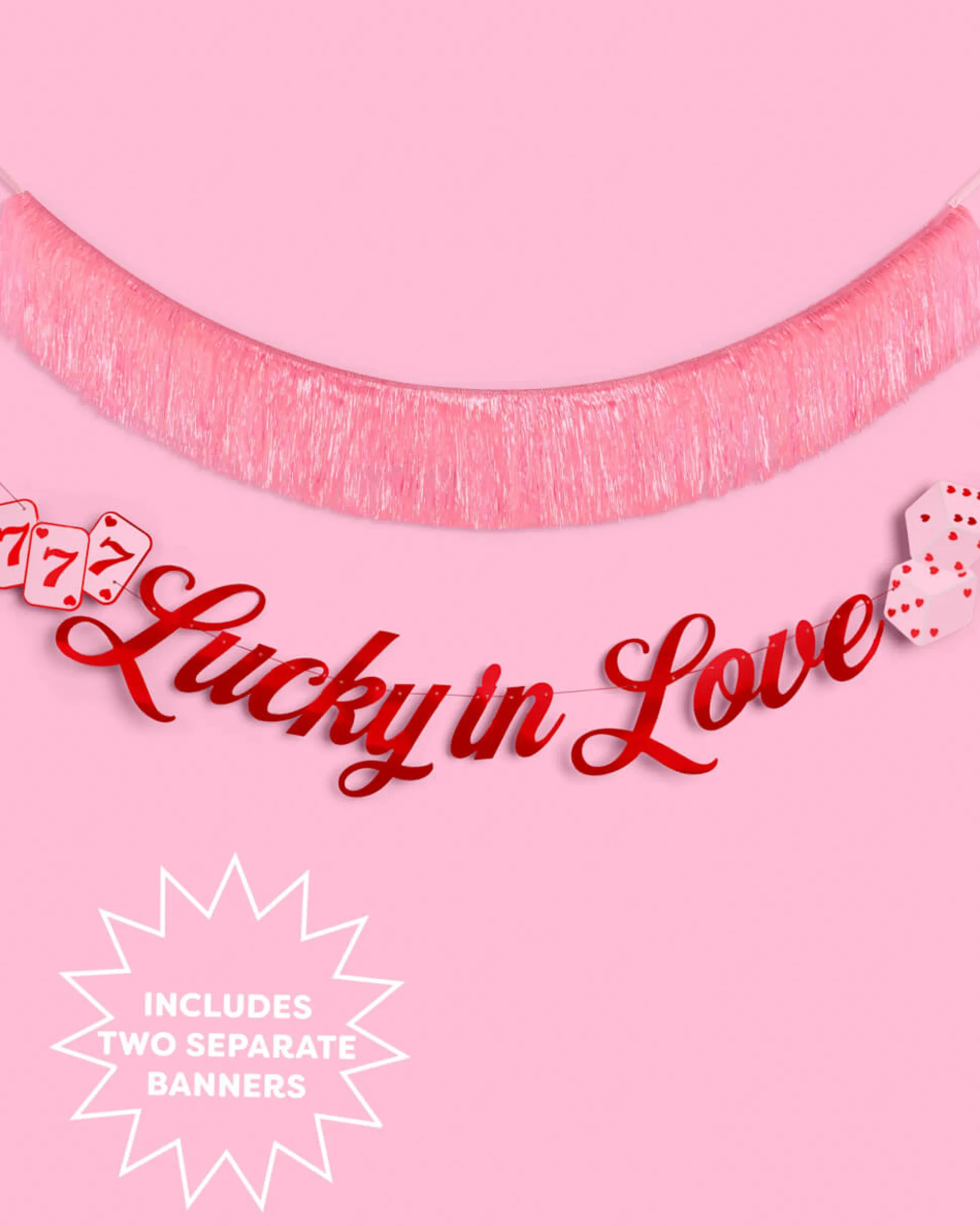 Lucky in Love Banner - two piece banner