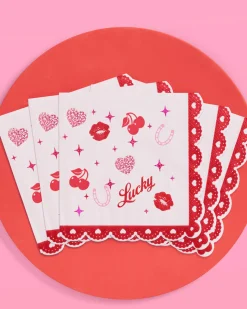 Lucky in Love Napkins - 25 paper napkins