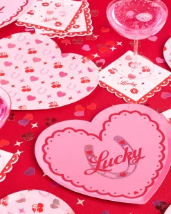 Lucky in Love Plates - 24 paper plates