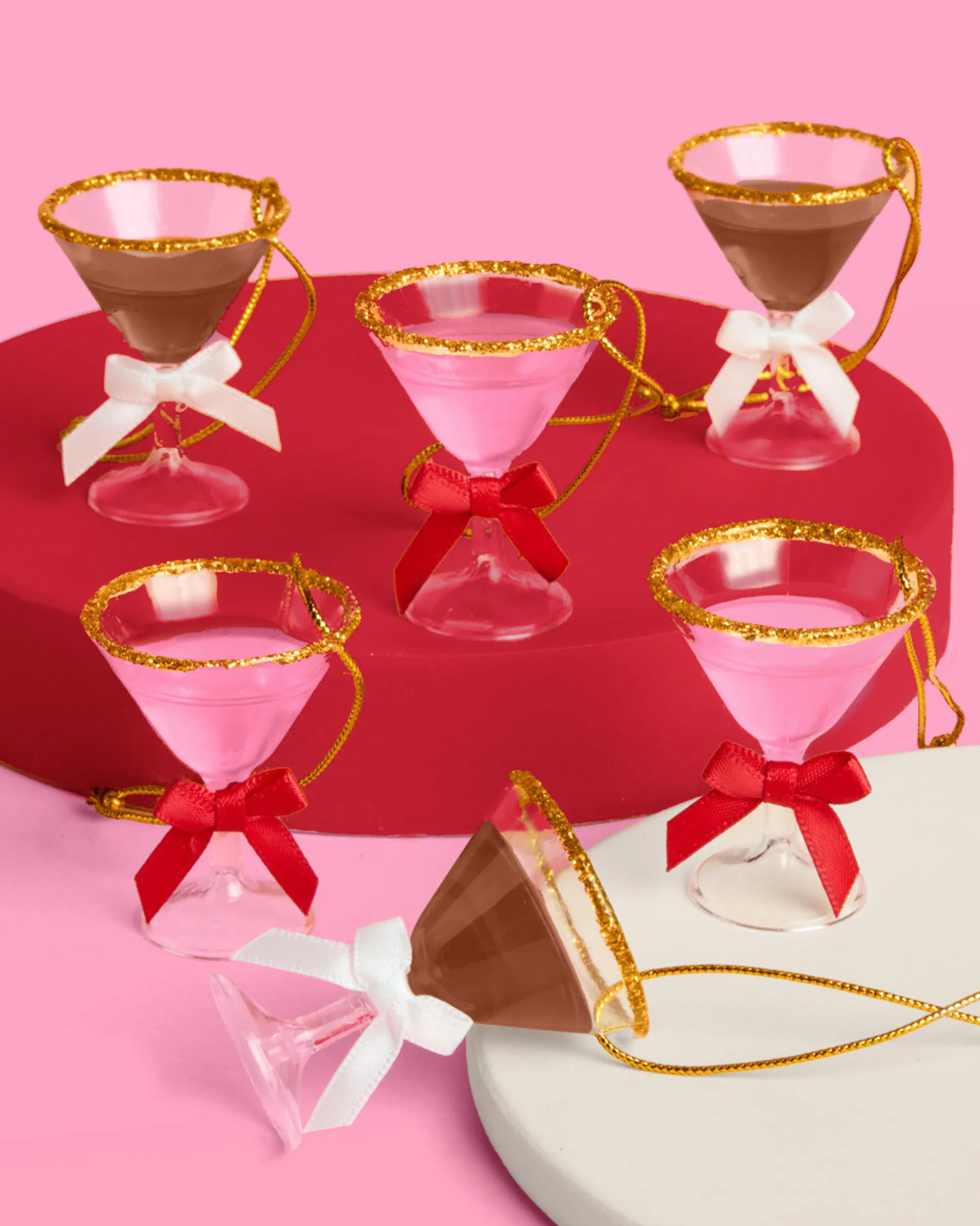 Martini Ornament Set - 6 mini martinis