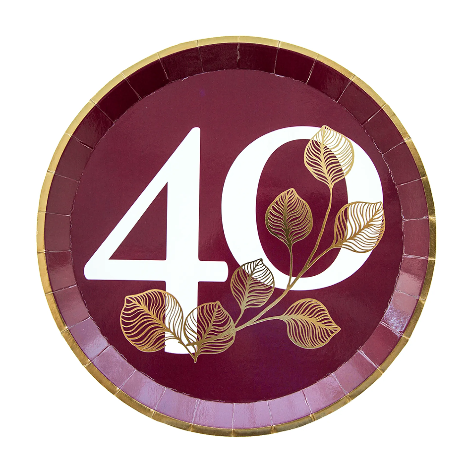 Mauve 40th Dinner Plates, Pack of 8