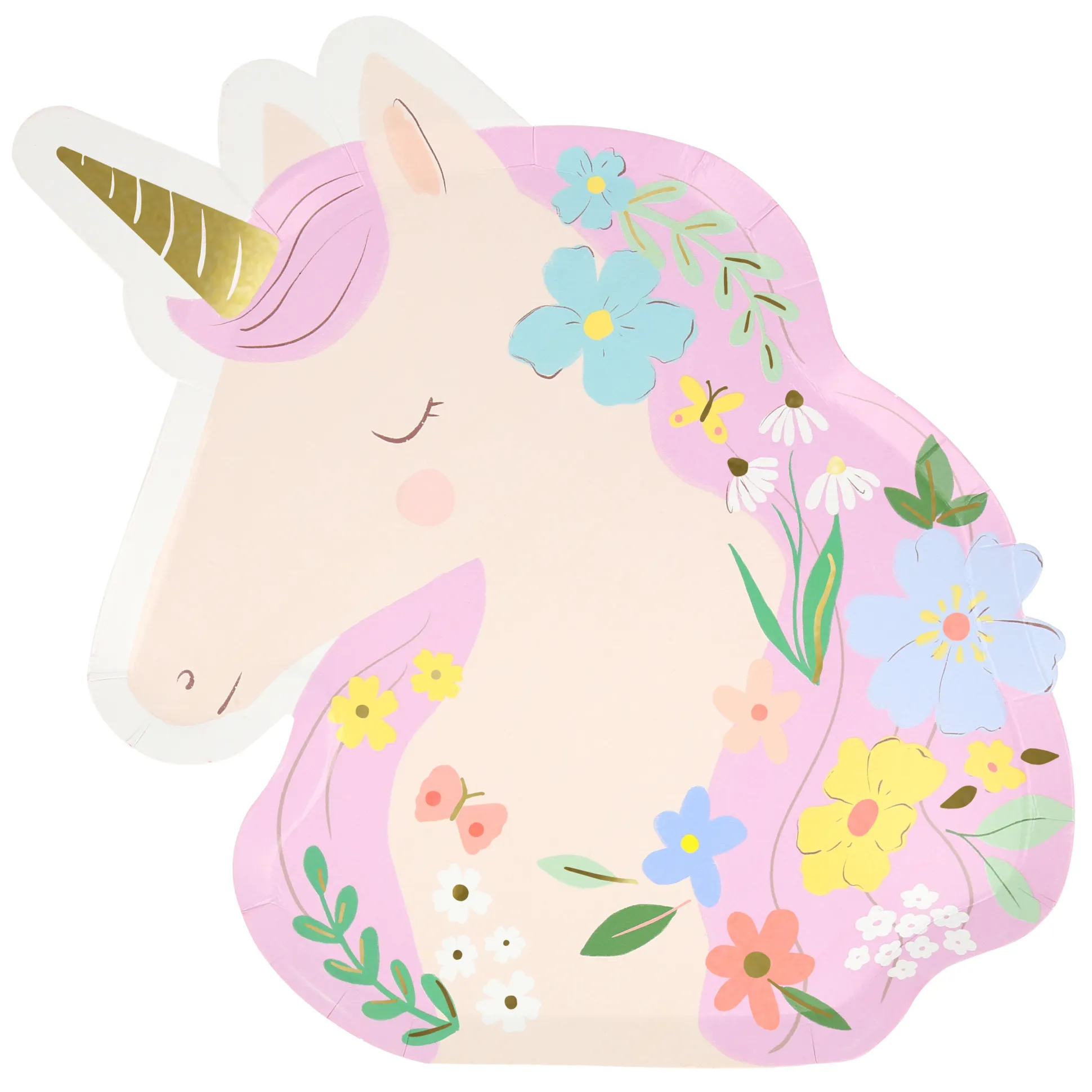 Meadow Unicorns Shaped Plates, Set of 8