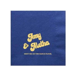 Meet Me On The Dance Floor Custom Napkin, Gold Foil