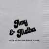Meet Me On The Dance Floor Custom Napkin, Black Foil