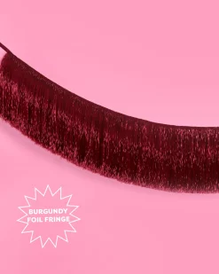Merlot Fringe - maroon fringe banner
