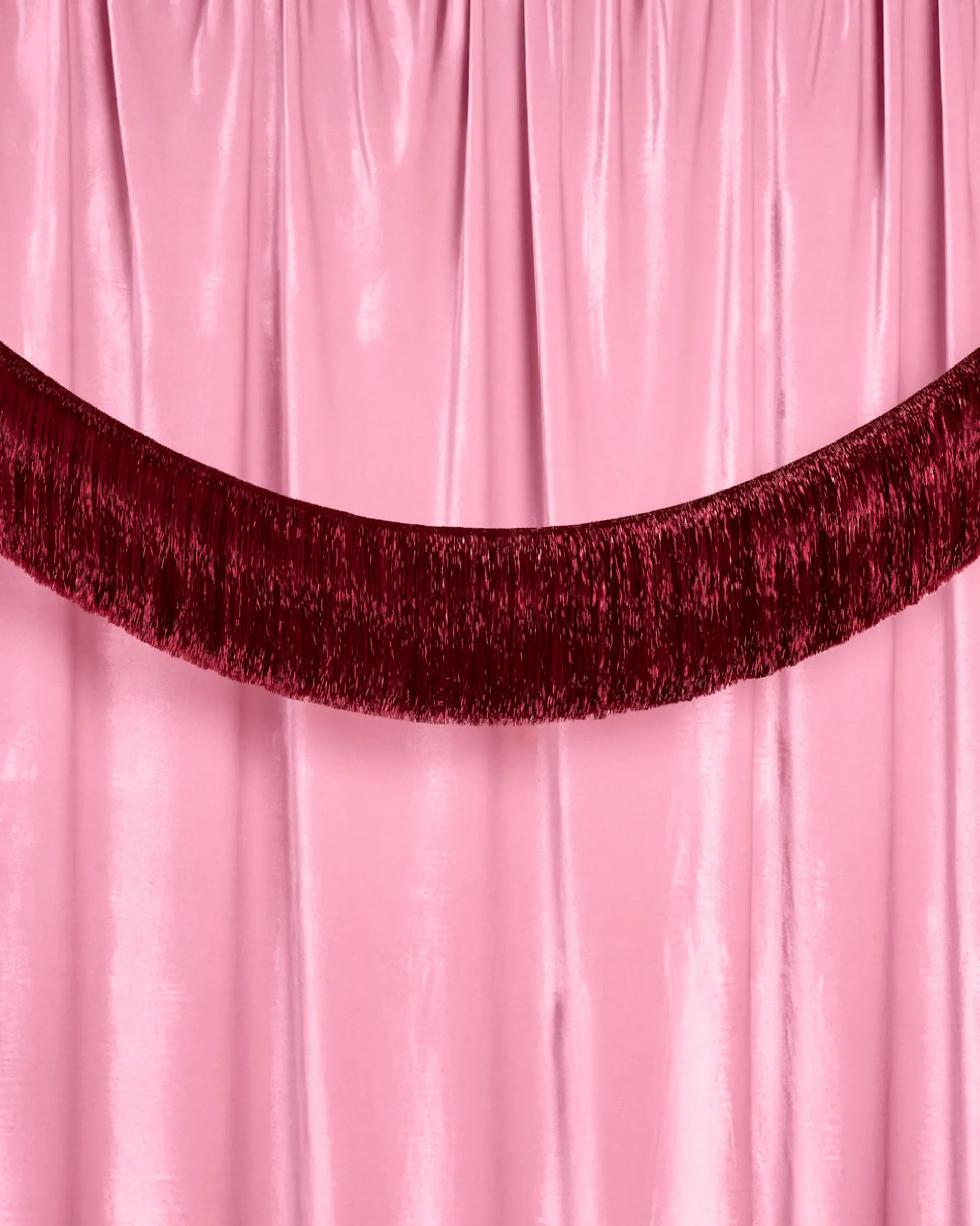 Merlot Fringe - maroon fringe banner