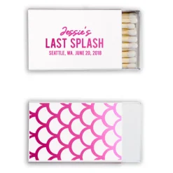 Mermaid Custom Matchboxes, Fuchsia Foil