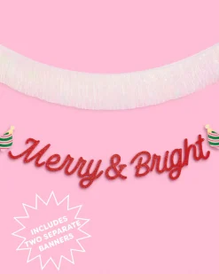 Merry & Bright Banner - two piece banner