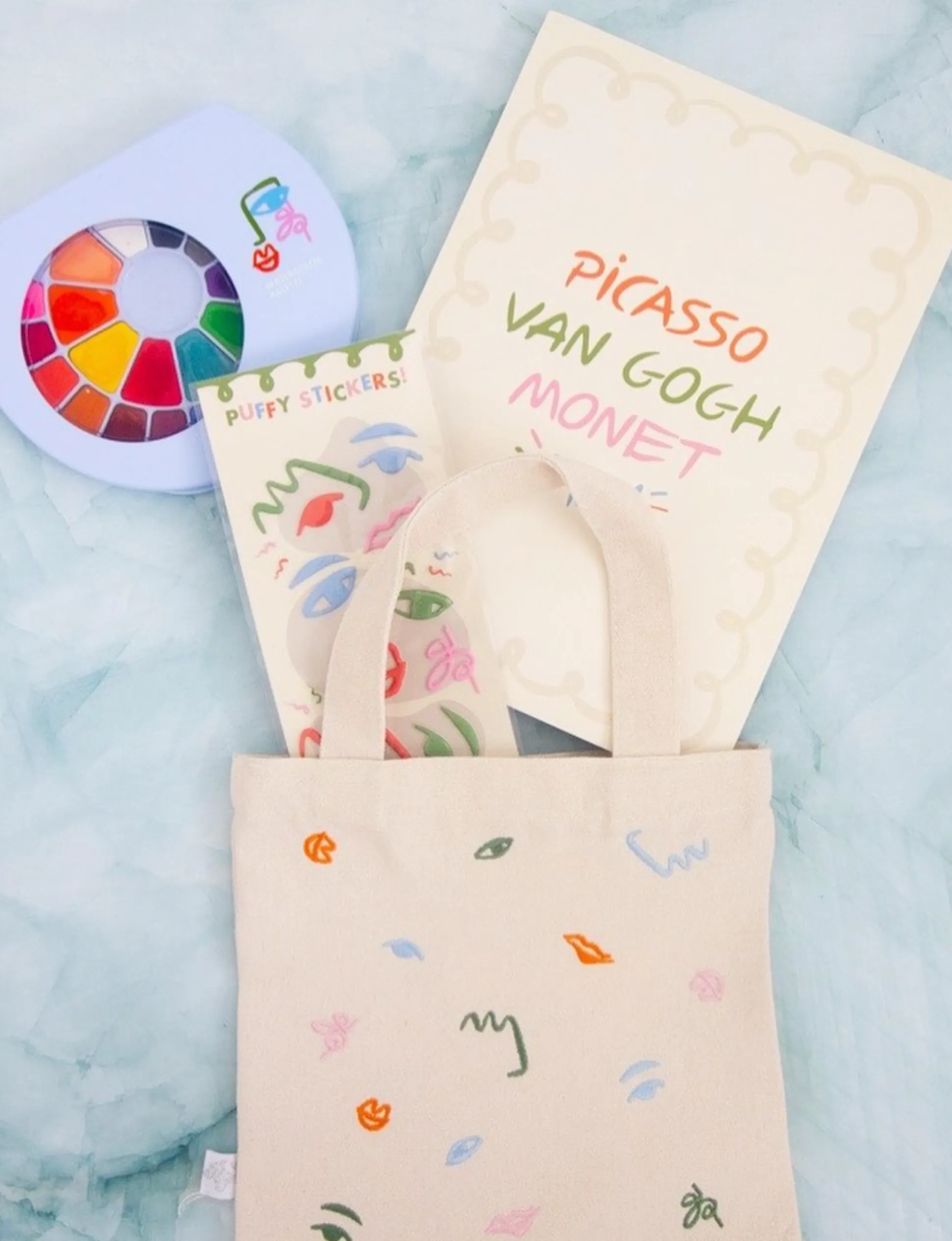 Mini Tote Bag (Art Party Theme)