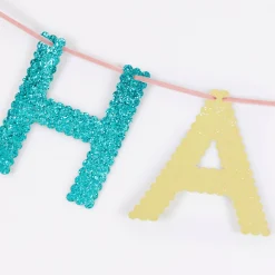 Mixed Glitter Happy Birthday Garland