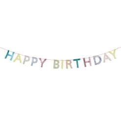 Mixed Glitter Happy Birthday Garland