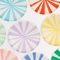 Mixed Stripe Side Plates, Pack of 8
