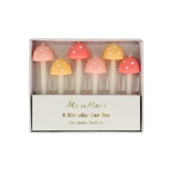Mushroom Birthday Candles, Pack of 6