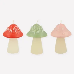 Mushroom Candles, Pack of 3