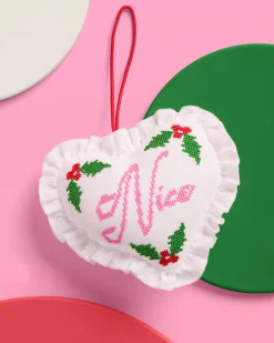 Naughty or Nice Ornament - cross stitch ornament