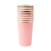 Neon Coral Highball Cups