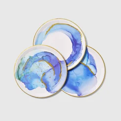 Ocean Watercolor Large Plates, 10 per pack