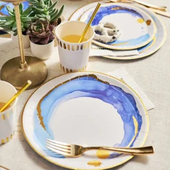 Ocean Watercolor Large Plates, 10 per pack