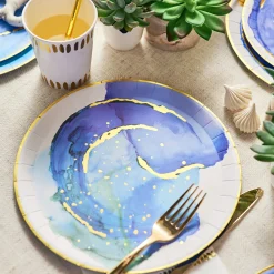 Ocean Watercolor Large Plates, 10 per pack