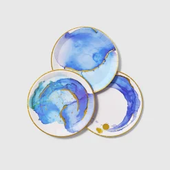 Ocean Watercolor Small Plates, 10 per pack