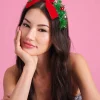 Oh Christmas Headband - fringe + bow headband