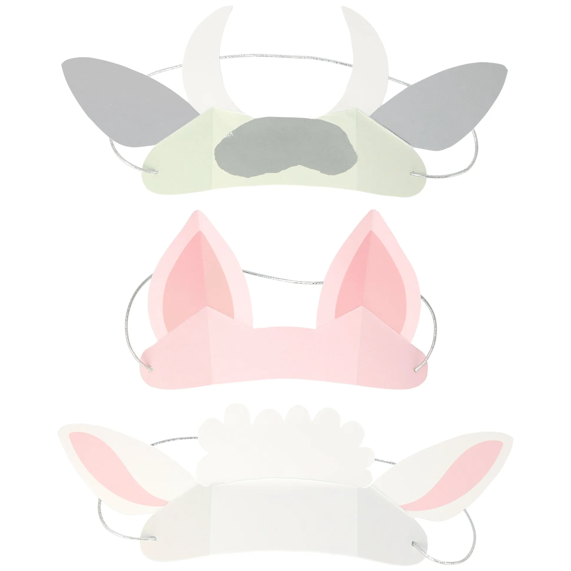 On The Farm Animal Ears, Pack of 8