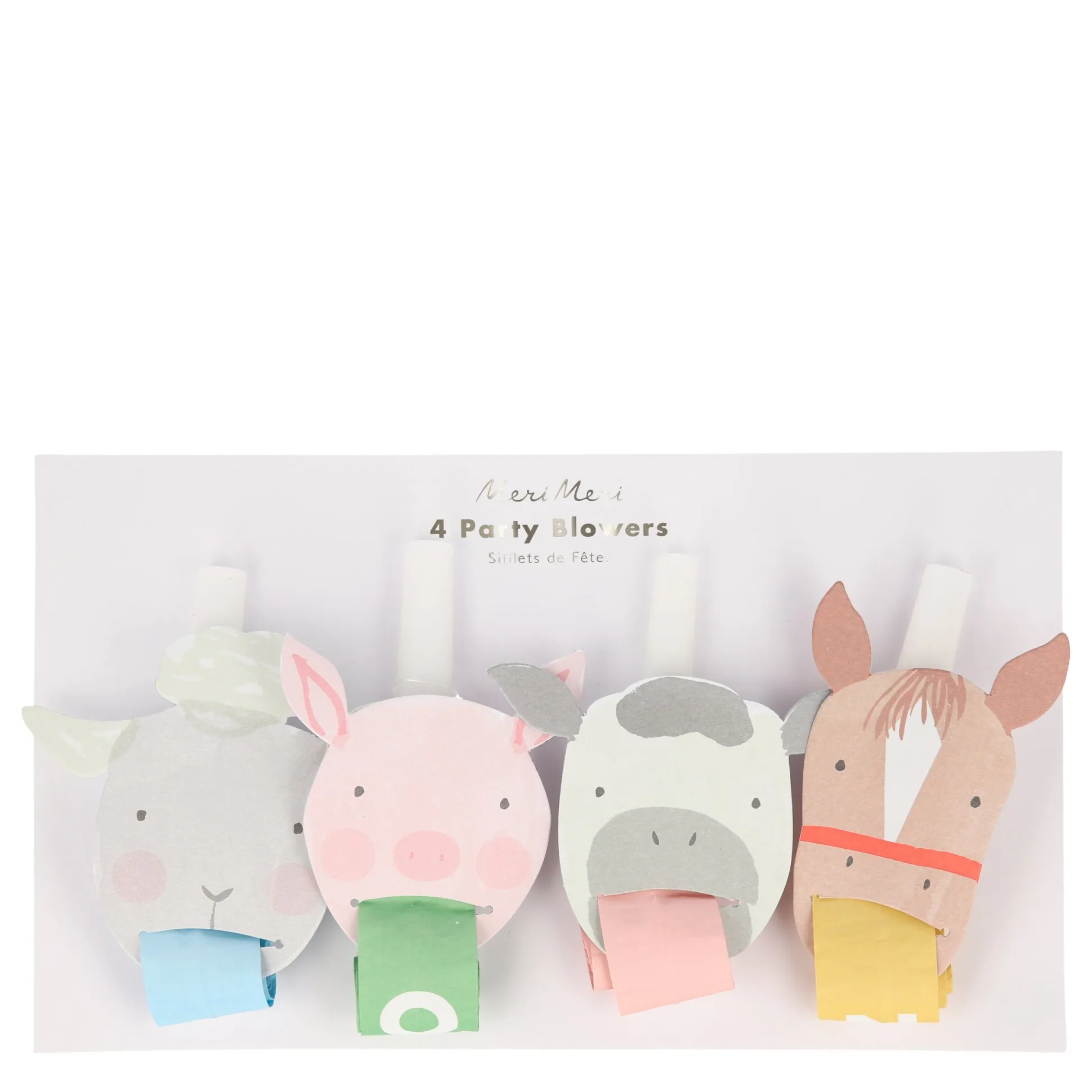 On The Farm Party Blowers, Pack of 4