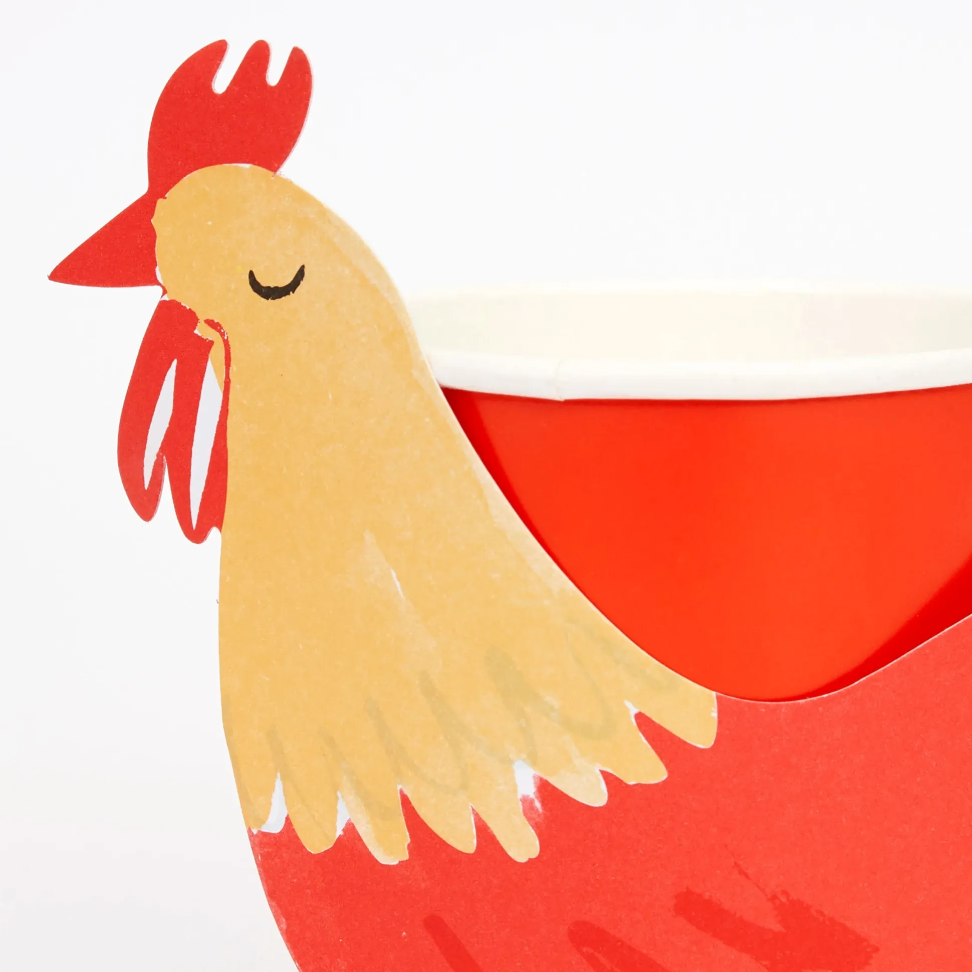 On The Farm Rooster Party Cups, Pack of 8