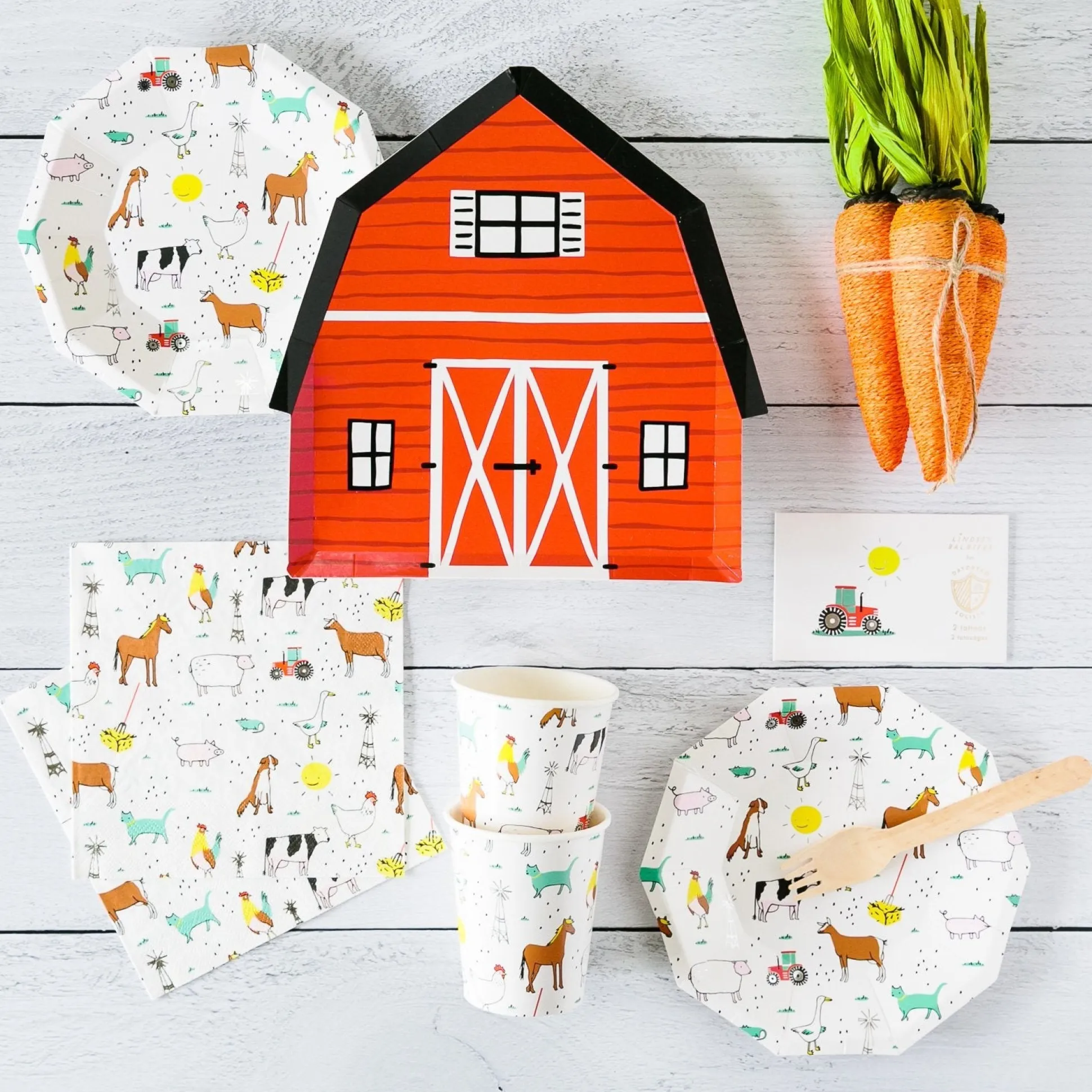 On the Farm Temporary Tattoos, Pack of 2