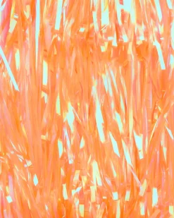 Orange Fringe Curtain Backdrop - iridescent foil banner
