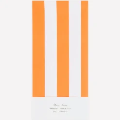Orange Striped Tablecloth