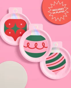 Ornament Plates - 24 paper plates