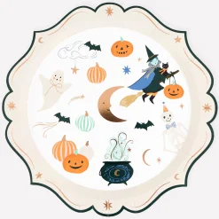 Ornate Edge Halloween Dinner Plates (x 8)
