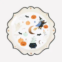 Ornate Edge Halloween Side Plates (x 8)