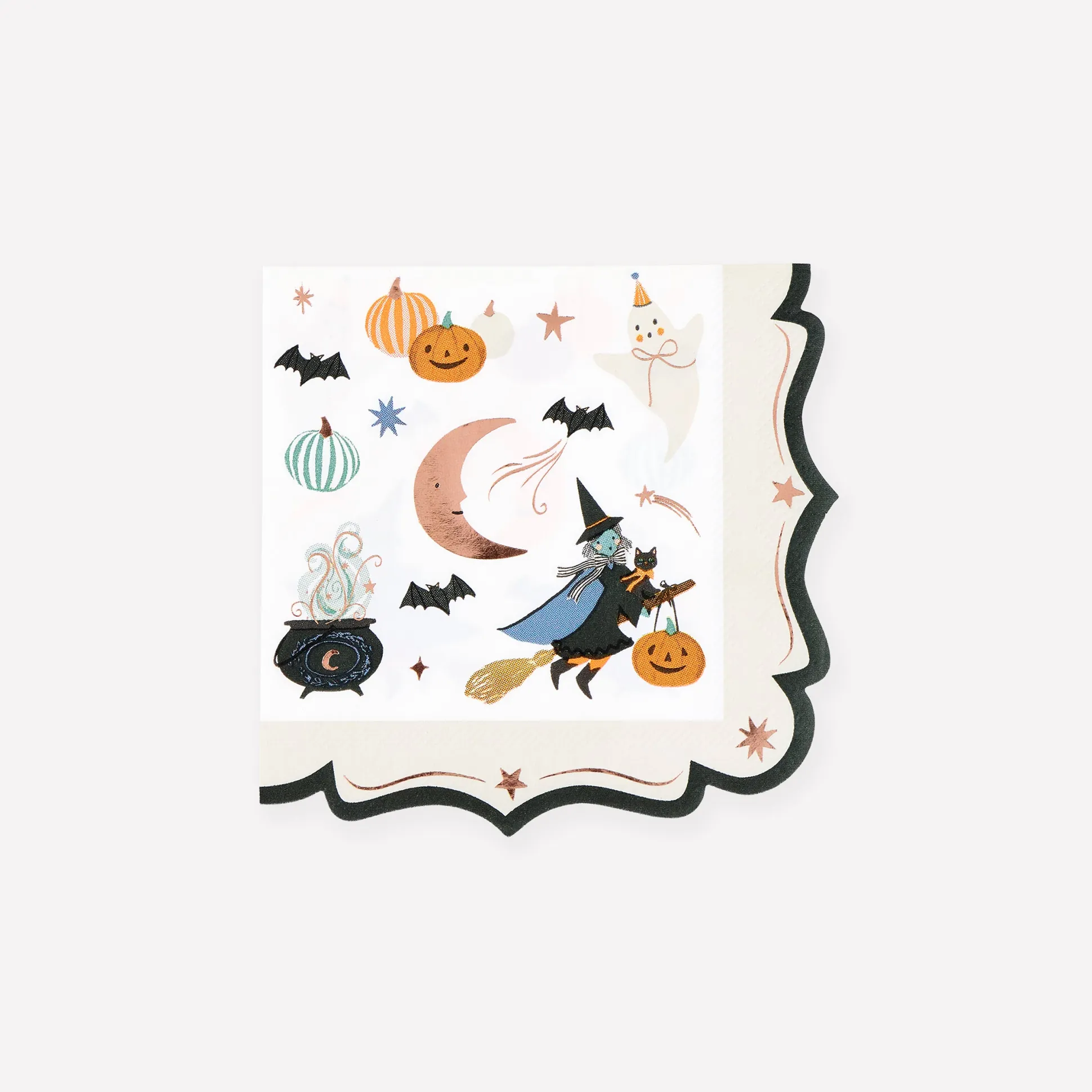 Ornate Edge Halloween Small Napkins (x 16)
