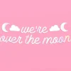 Over the Moon Banner - iridescent foil banner