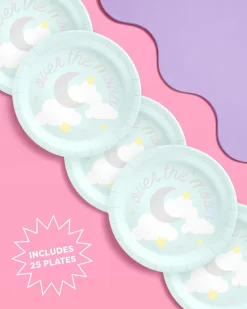 Over the Moon Plates - 25 paper plates