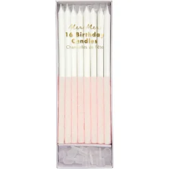 Pale Pink Glitter Dipped Candles