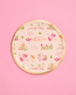 Palm Royale Plates - 32 paper plates, 2 sizes