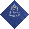 Party Princess Custom Napkin, Silver Foil